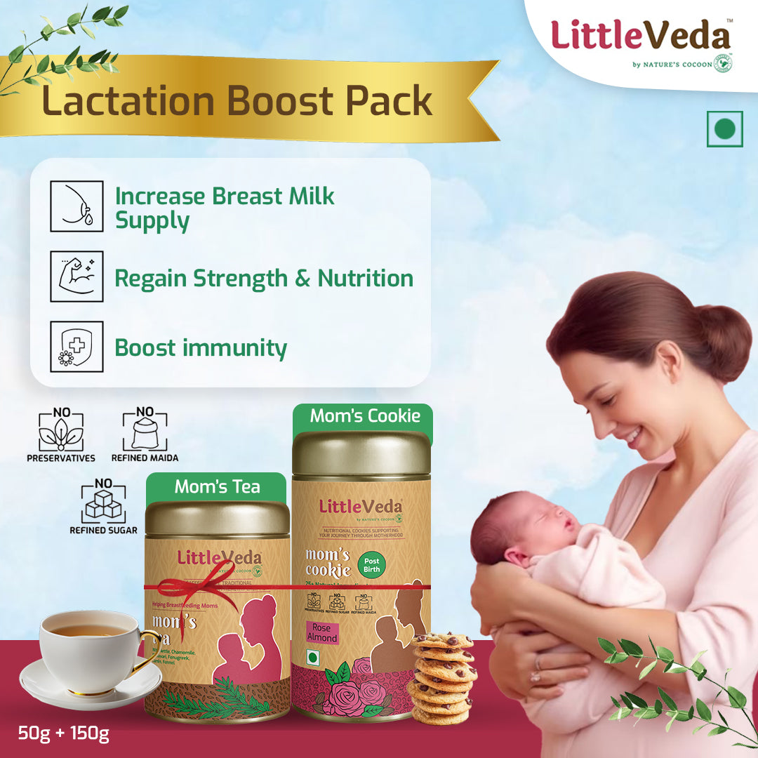 Lactation Booster Pack Cookies + Lactation Tea LittleVeda