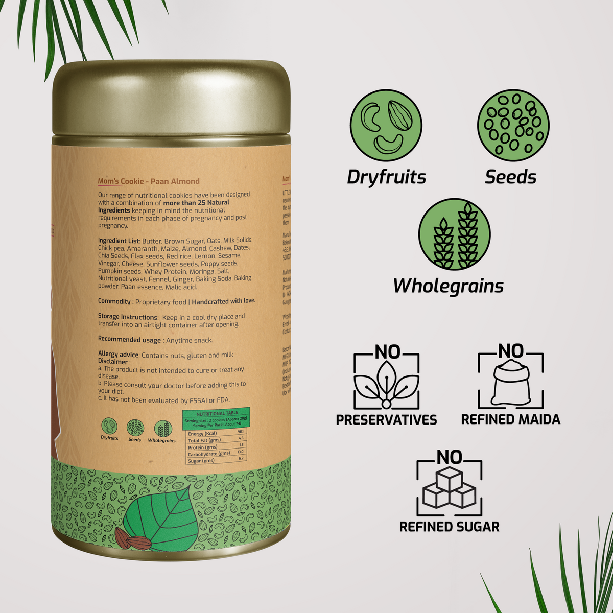 LittleVeda Pregnancy Cookies Trimester 3(Pack of 2)(150g+150g) Paa