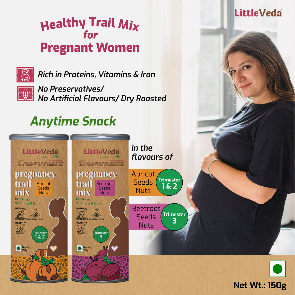 Pregnancy Trail Mix Apricot Seeds & Nuts Trimester 1&2 150g